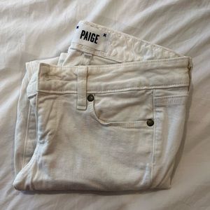 White Paige Skinny Ankle Jeans